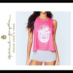Spiritual Gangster Hamsa Crop Tank - BNWT
